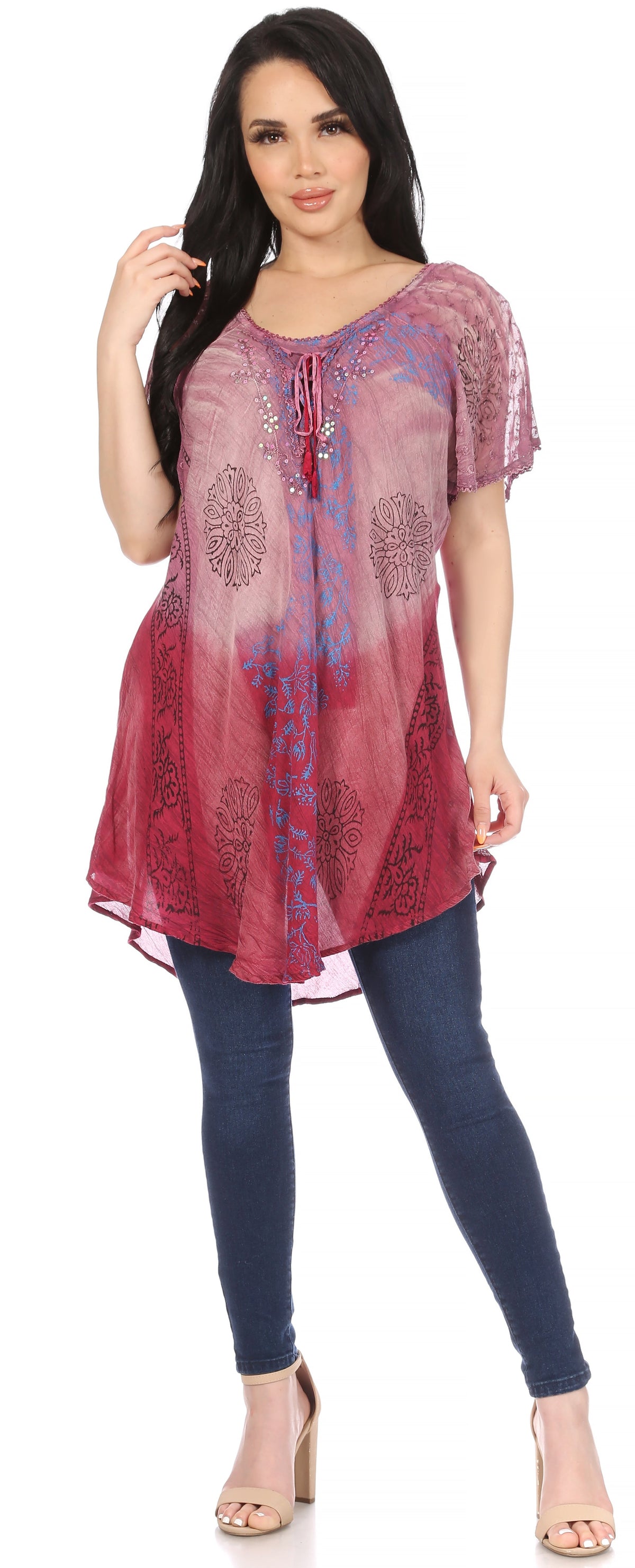 Tie-Dye Batik Tunic Top