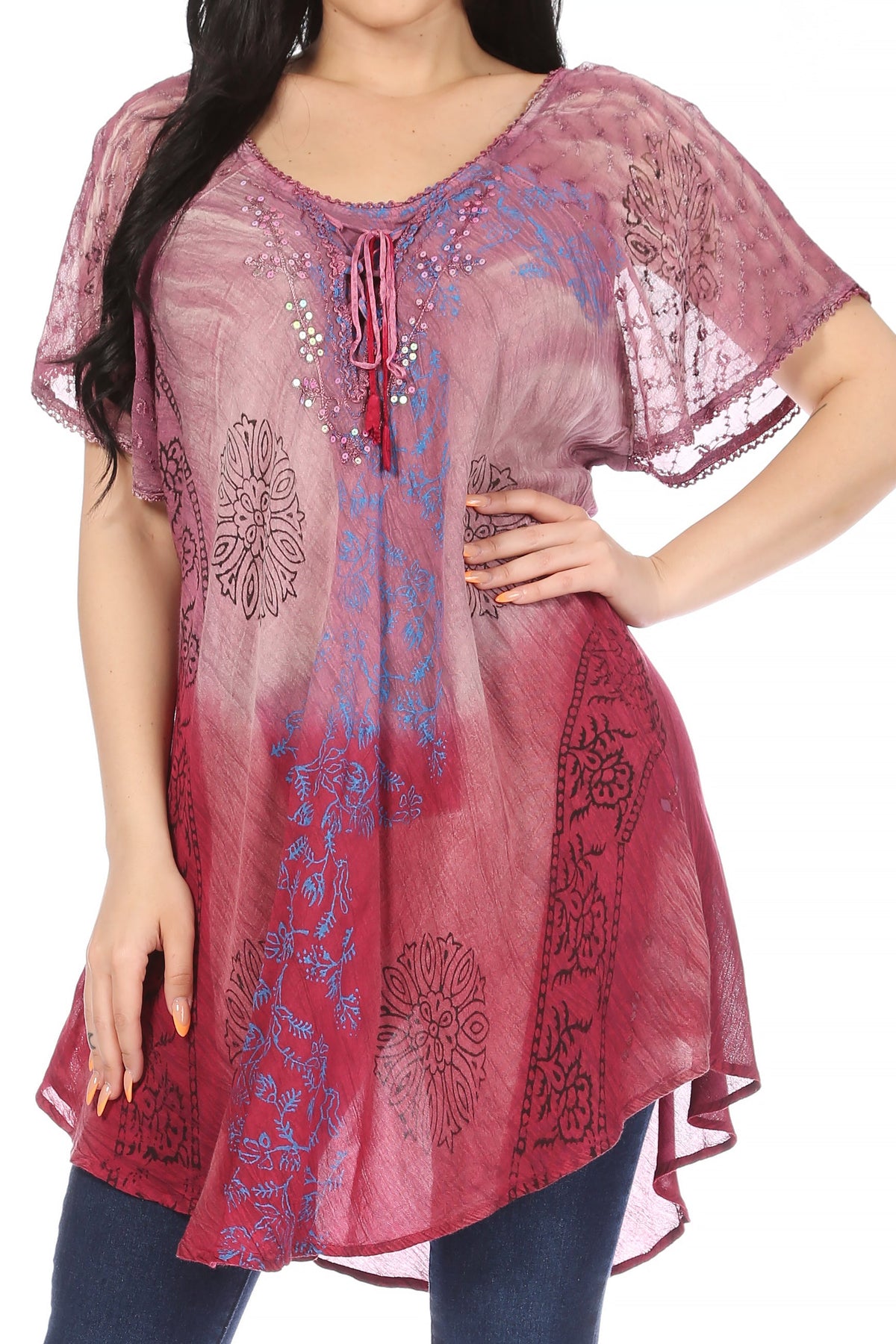 Tie-Dye Batik Tunic Top
