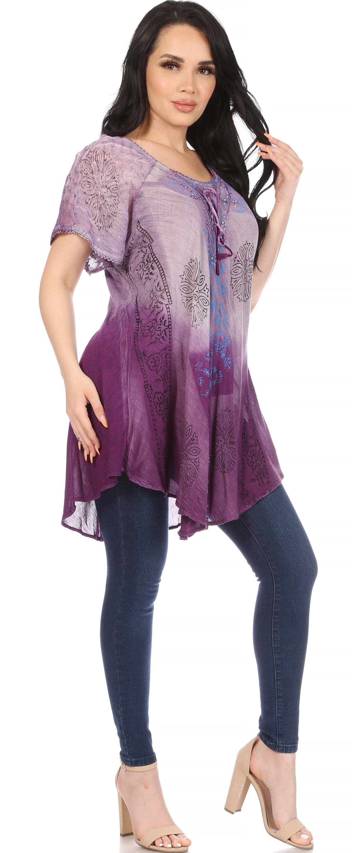 Tie-Dye Batik Tunic Top