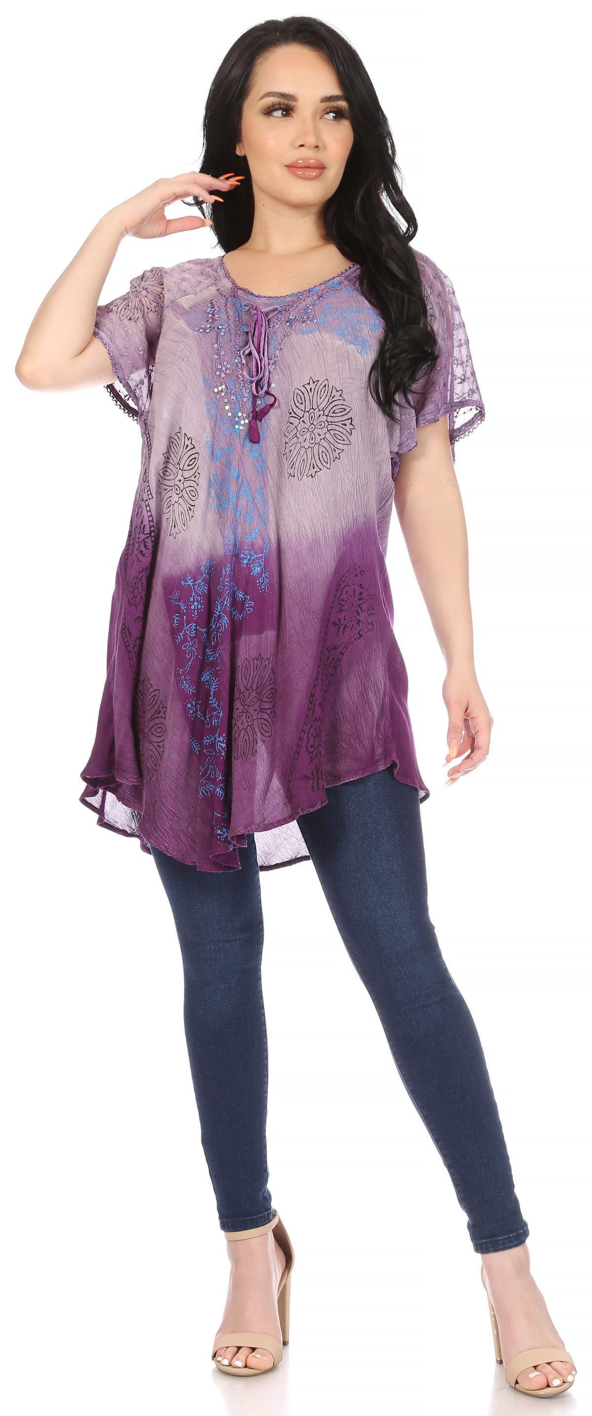 Tie-Dye Batik Tunic Top