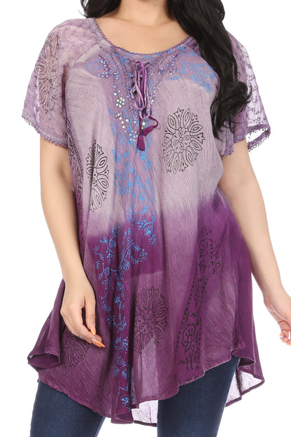 Tie-Dye Batik Tunic Top