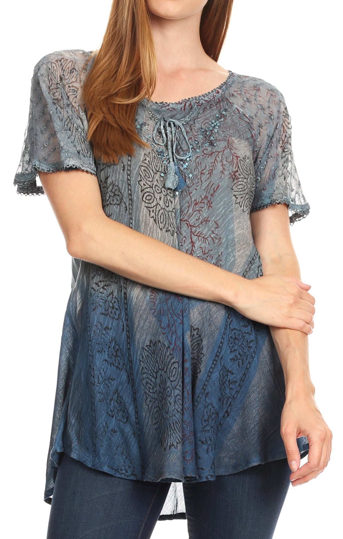 Tie-Dye Batik Tunic Top