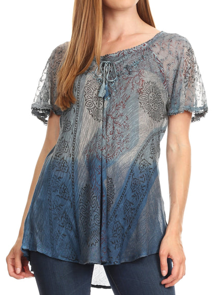 Tie-Dye Batik Tunic Top