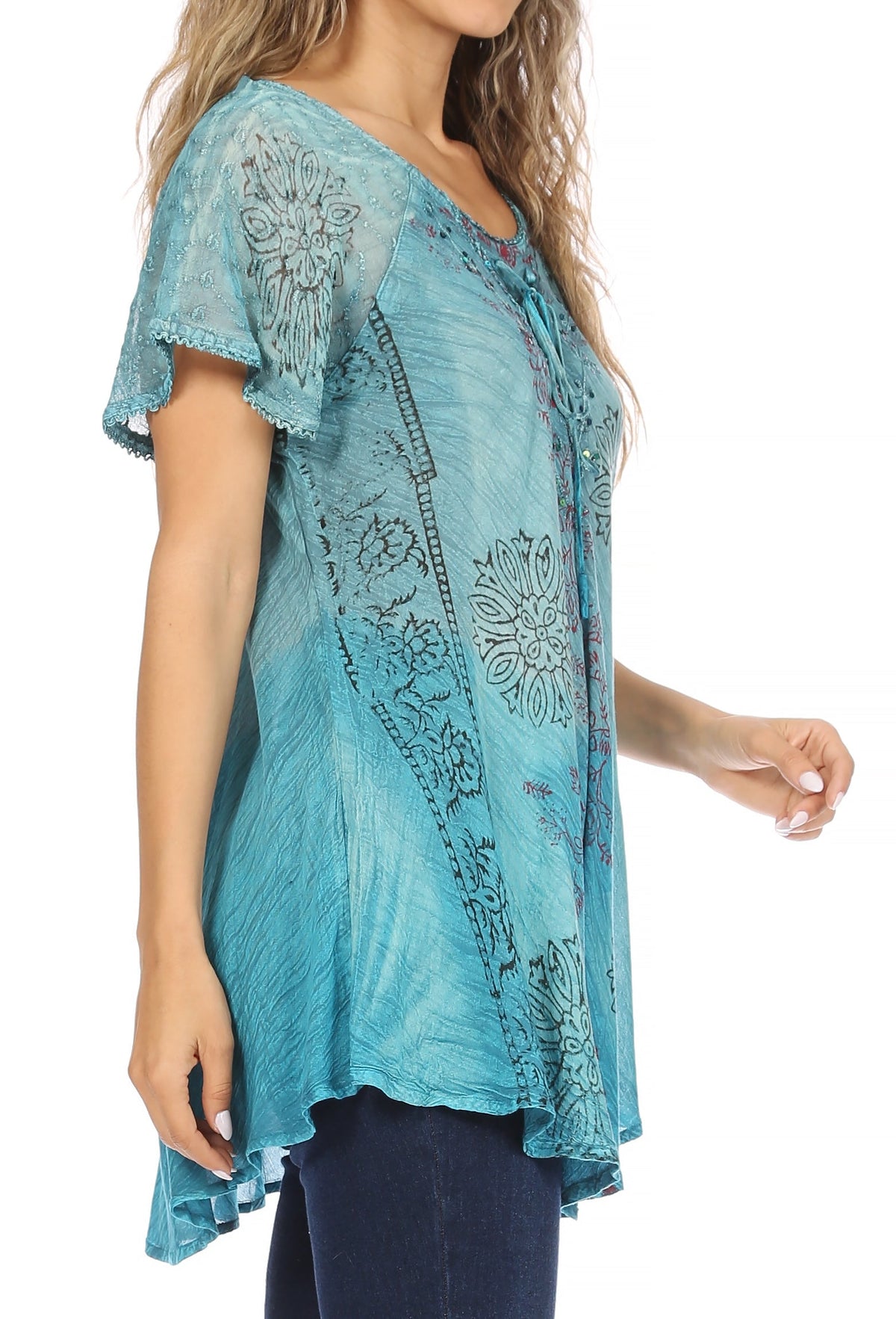 Tie-Dye Batik Tunic Top