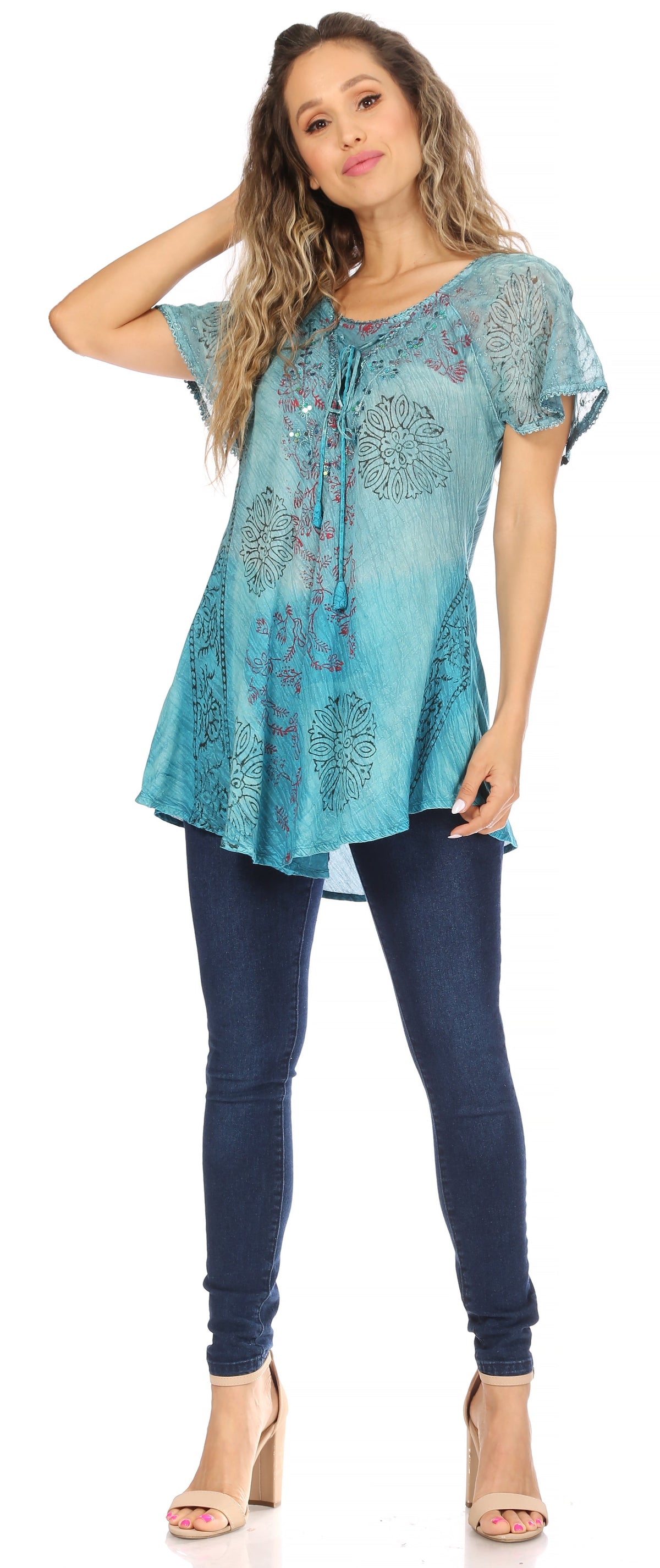 Tie-Dye Batik Tunic Top