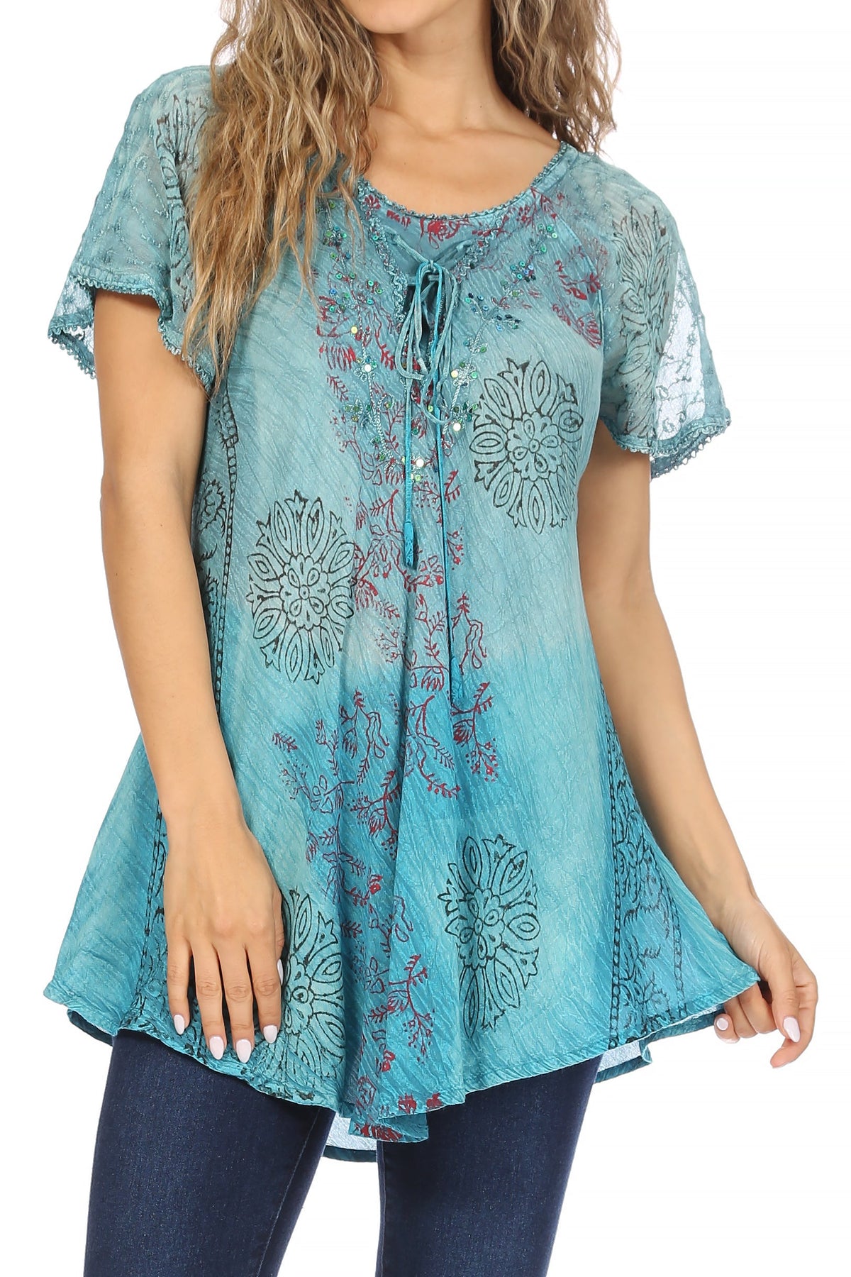 Tie-Dye Batik Tunic Top