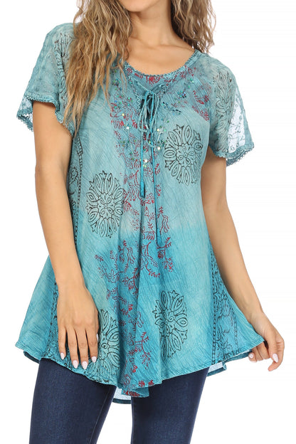 Tie-Dye Batik Tunic Top