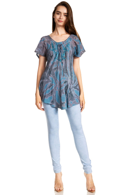 Tie-Dye Batik Tunic Top