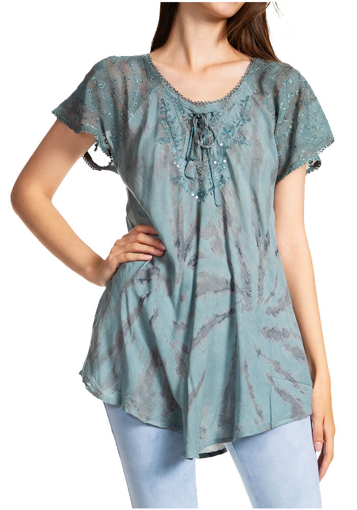 Tie-Dye Batik Tunic Top