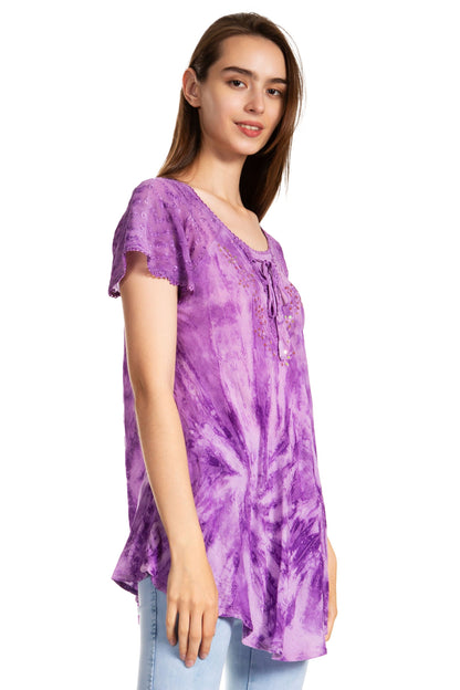 Tie-Dye Batik Tunic Top