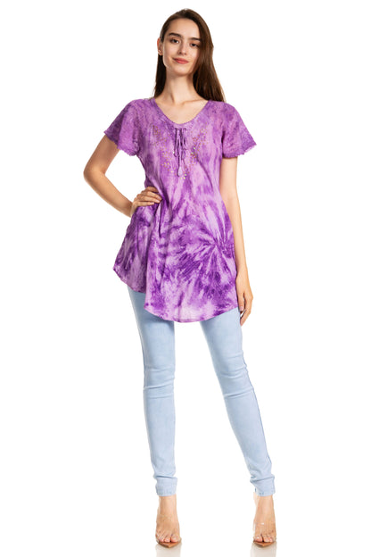 Tie-Dye Batik Tunic Top