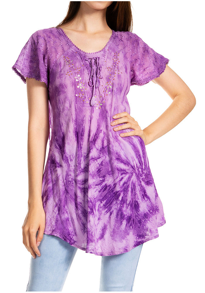 Tie-Dye Batik Tunic Top