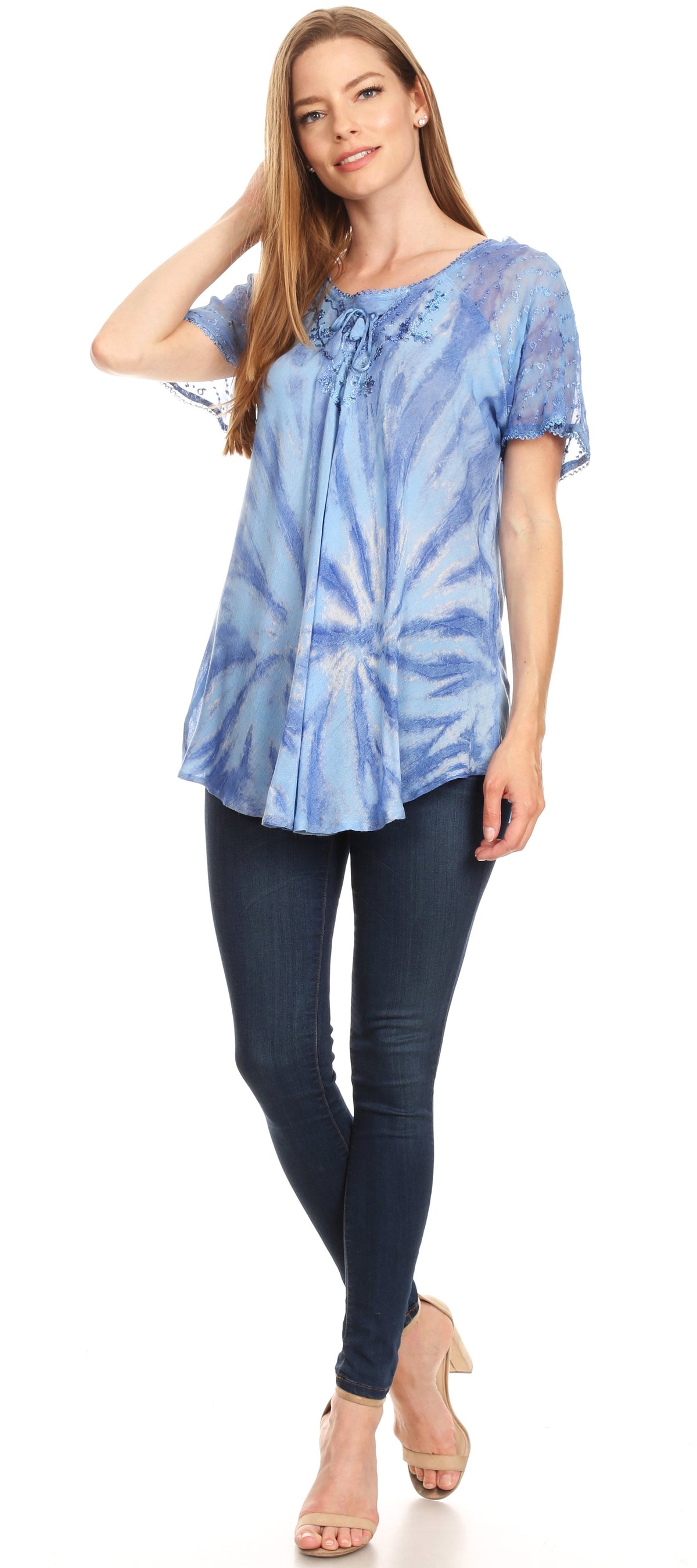 Tie-Dye Batik Tunic Top