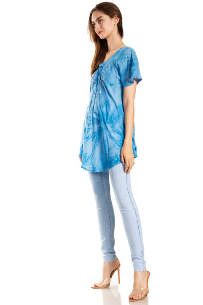 Tie-Dye Batik Tunic Top