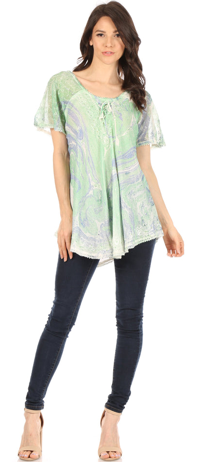 Tie-Dye Batik Tunic Top