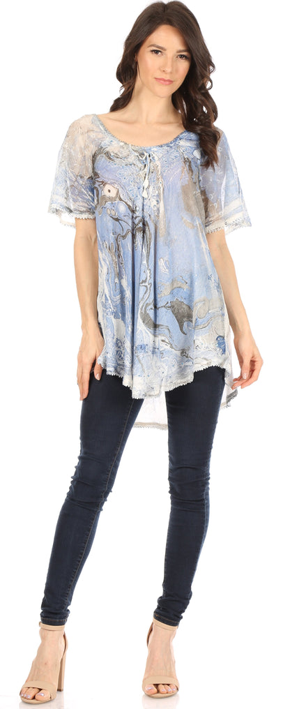 Tie-Dye Batik Tunic Top