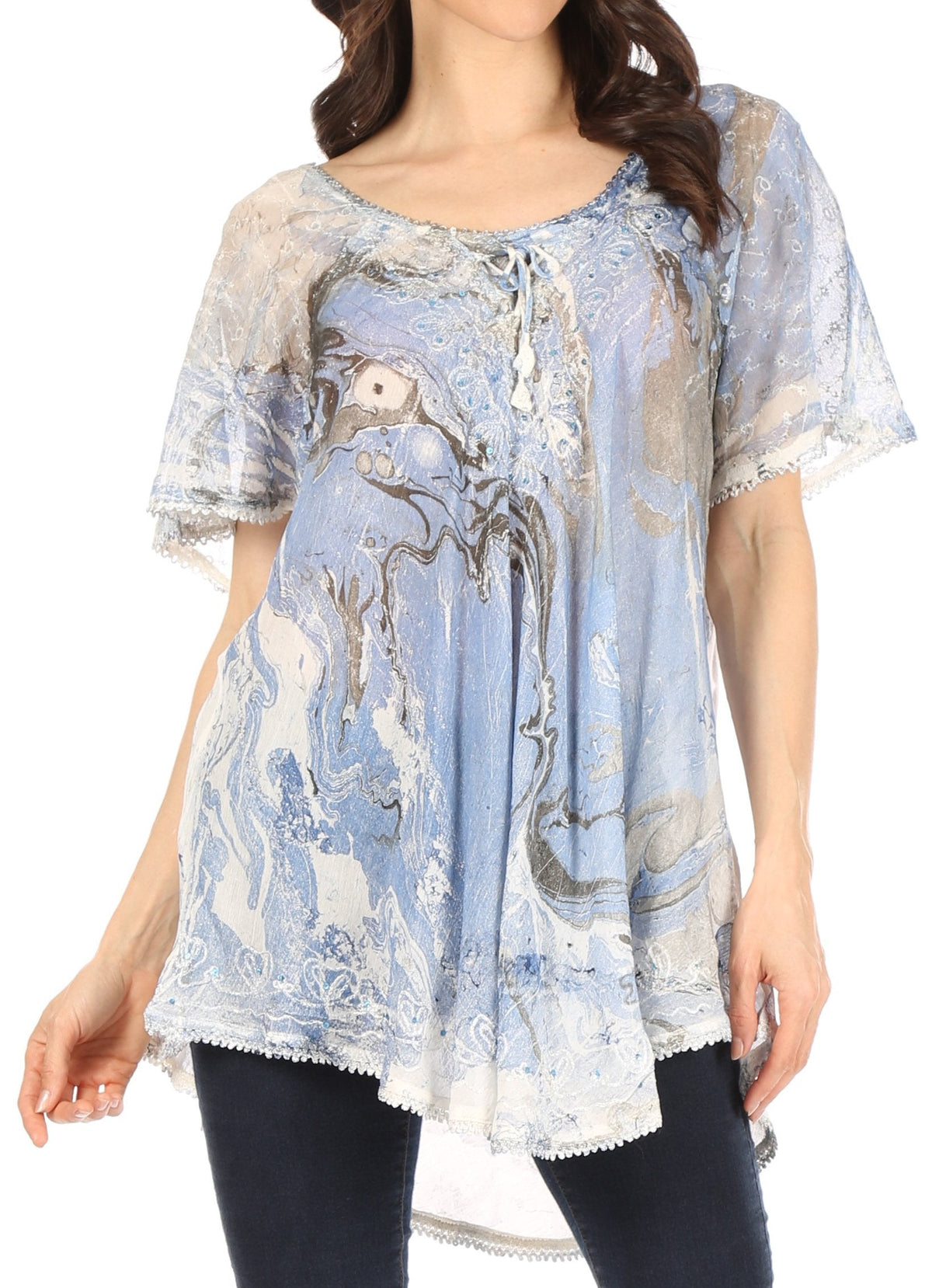 Tie-Dye Batik Tunic Top