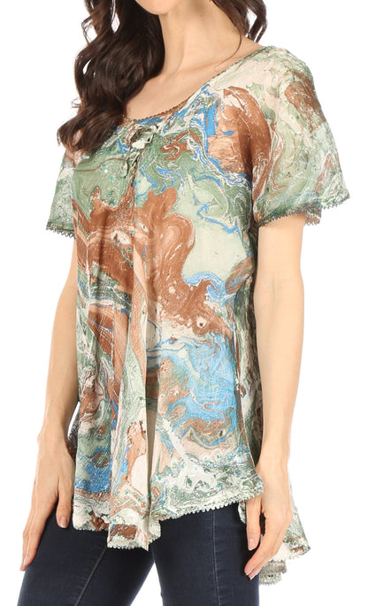 Tie-Dye Batik Tunic Top