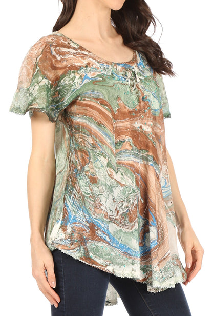 Tie-Dye Batik Tunic Top