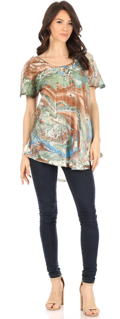 Tie-Dye Batik Tunic Top