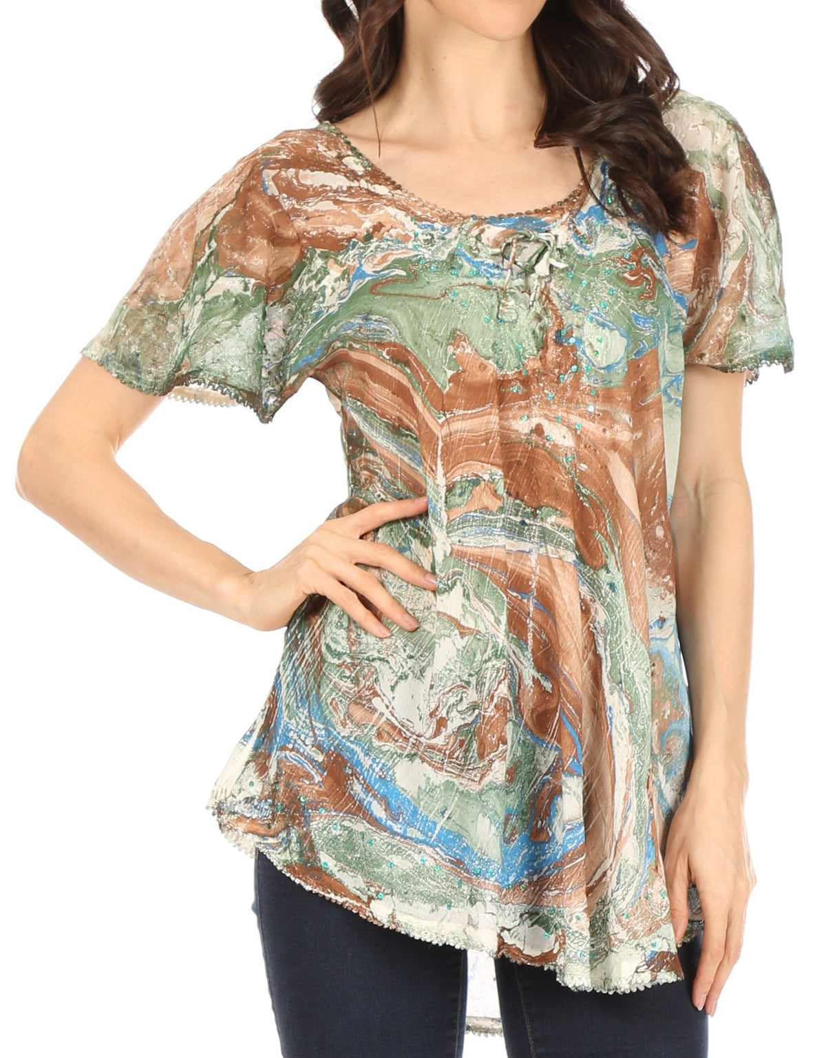 Tie-Dye Batik Tunic Top