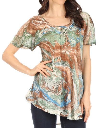 Tie-Dye Batik Tunic Top