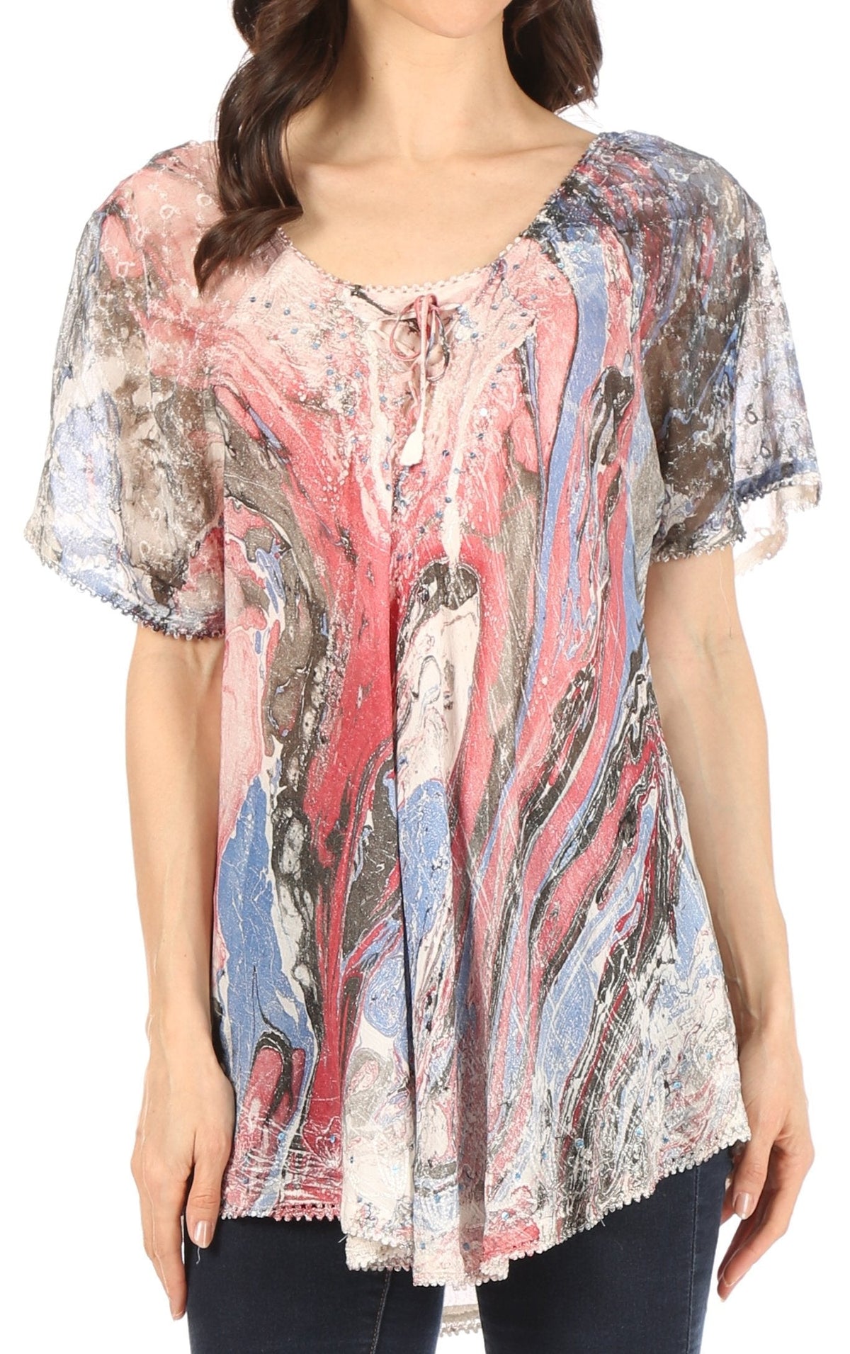 Tie-Dye Batik Tunic Top