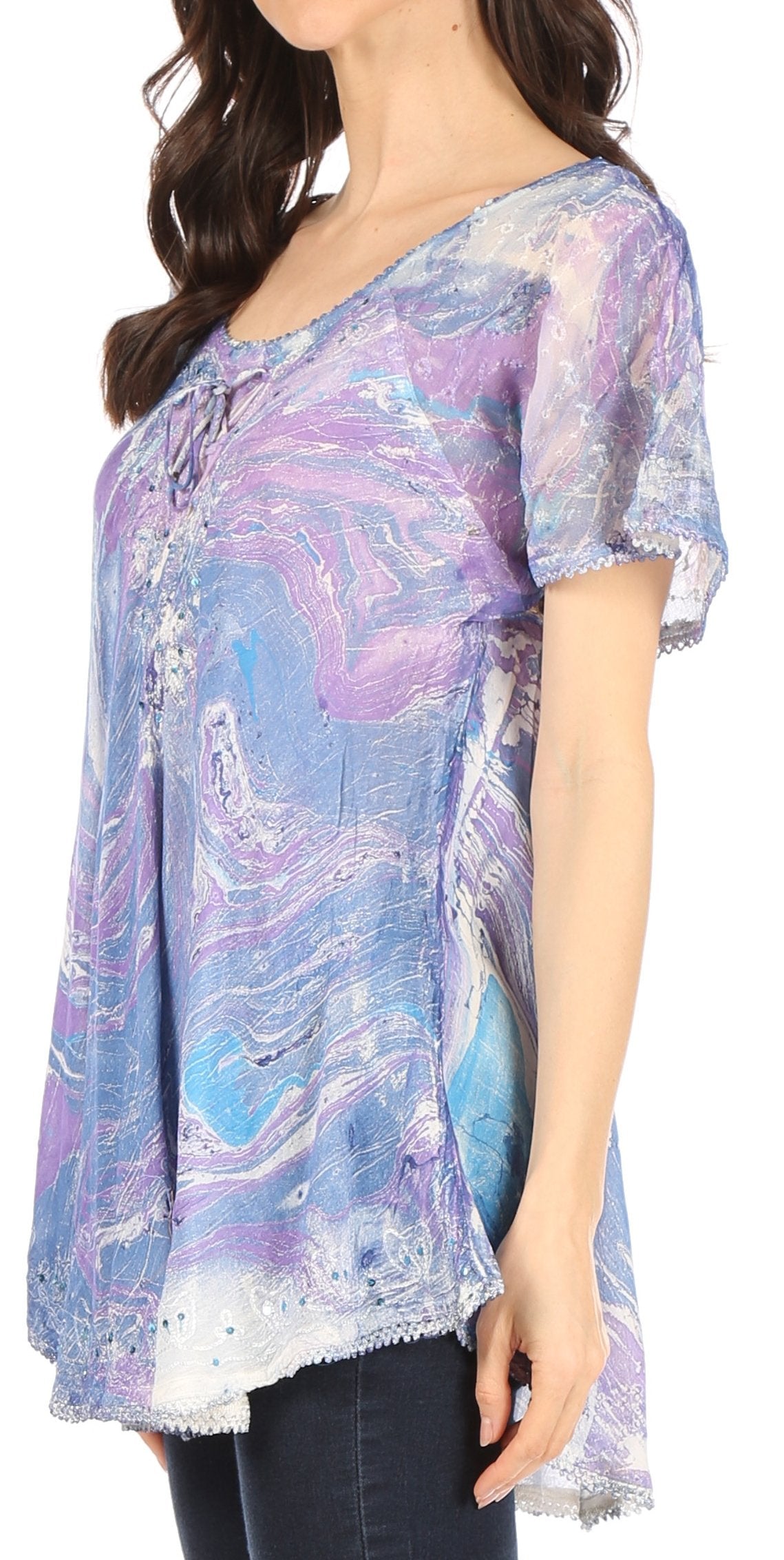 Tie-Dye Batik Tunic Top