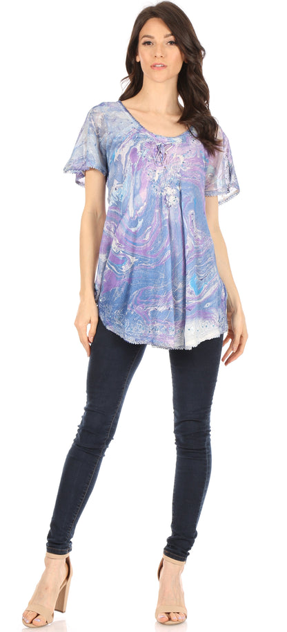 Tie-Dye Batik Tunic Top