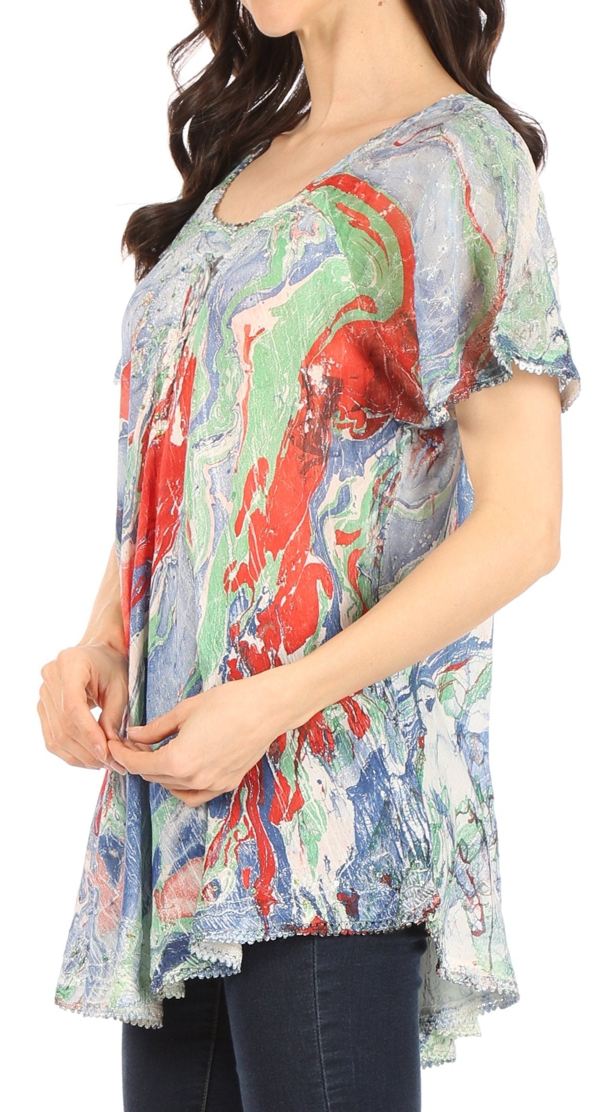 Tie-Dye Batik Tunic Top