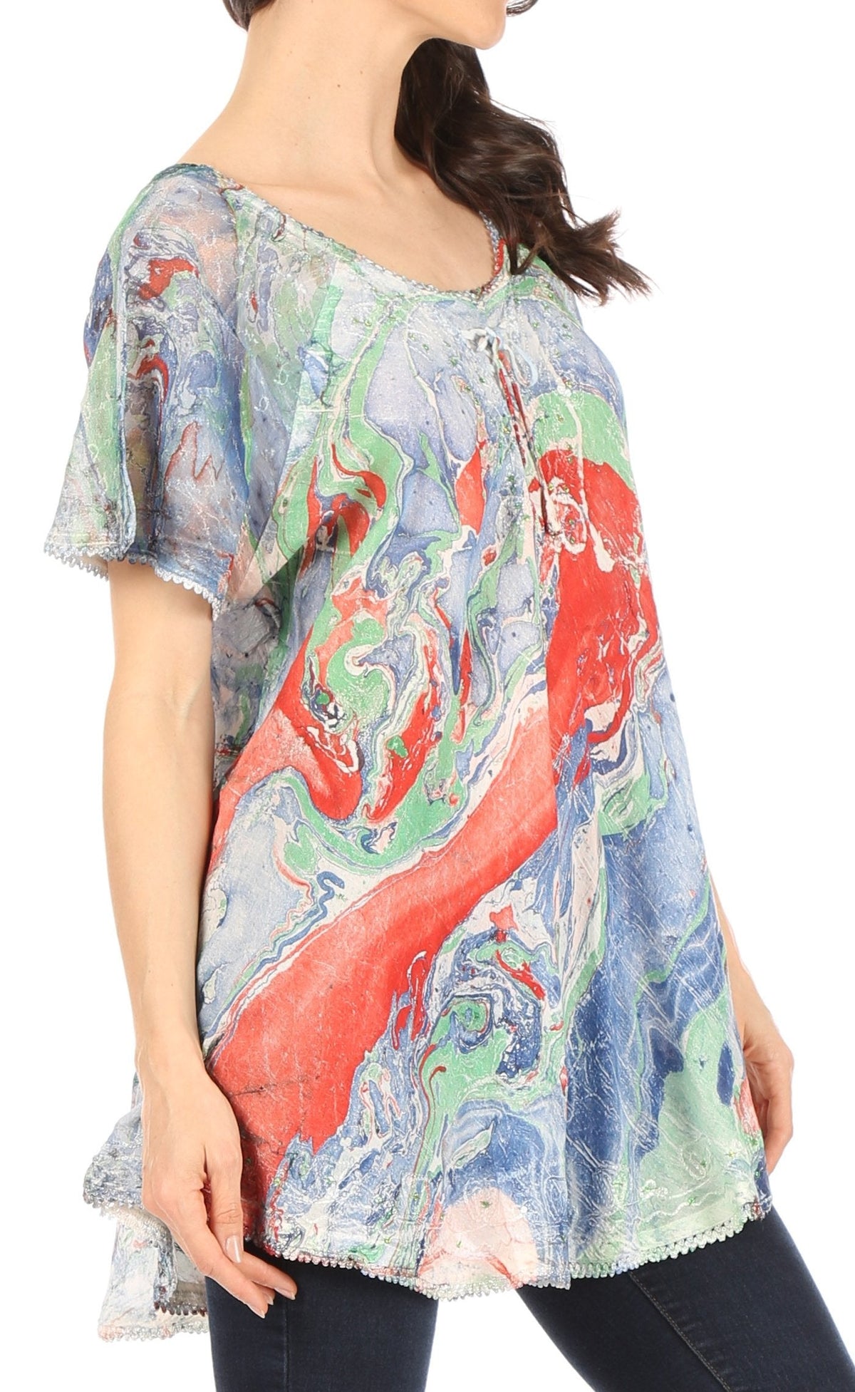 Tie-Dye Batik Tunic Top