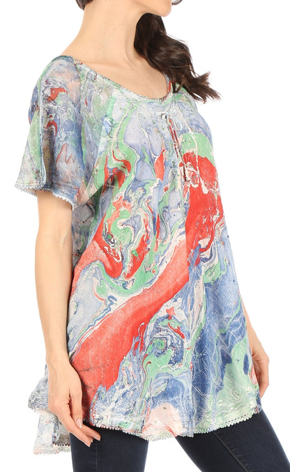 Tie-Dye Batik Tunic Top