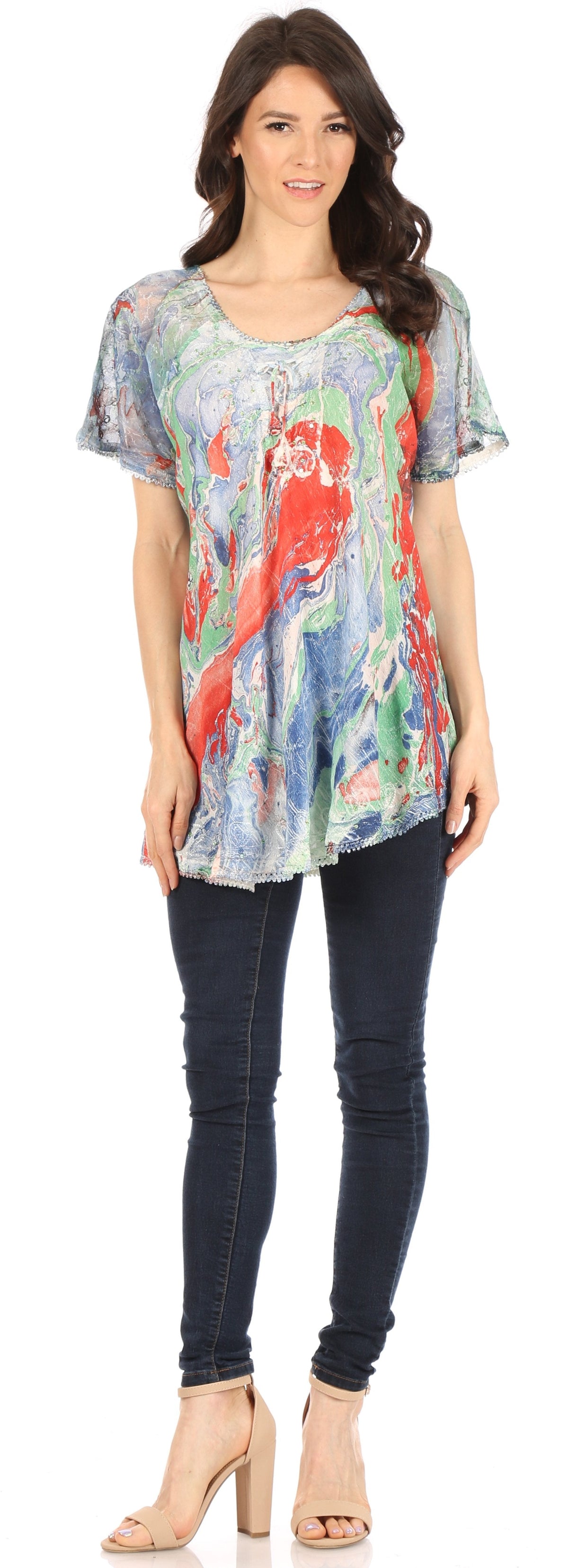 Tie-Dye Batik Tunic Top