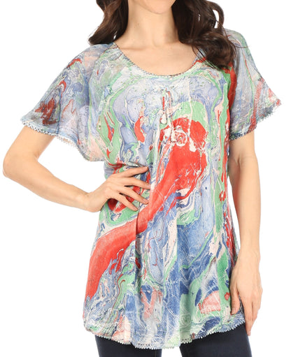 Tie-Dye Batik Tunic Top