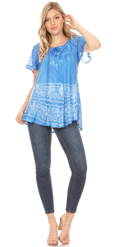 Tie-Dye Batik Tunic Top