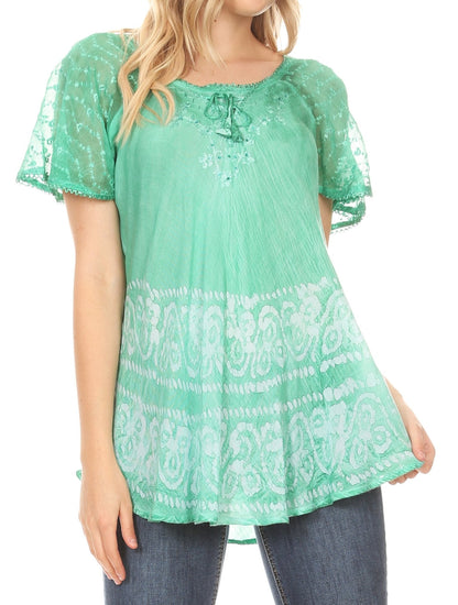 Tie-Dye Batik Tunic Top
