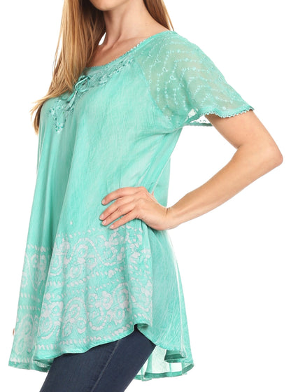 Tie-Dye Batik Tunic Top