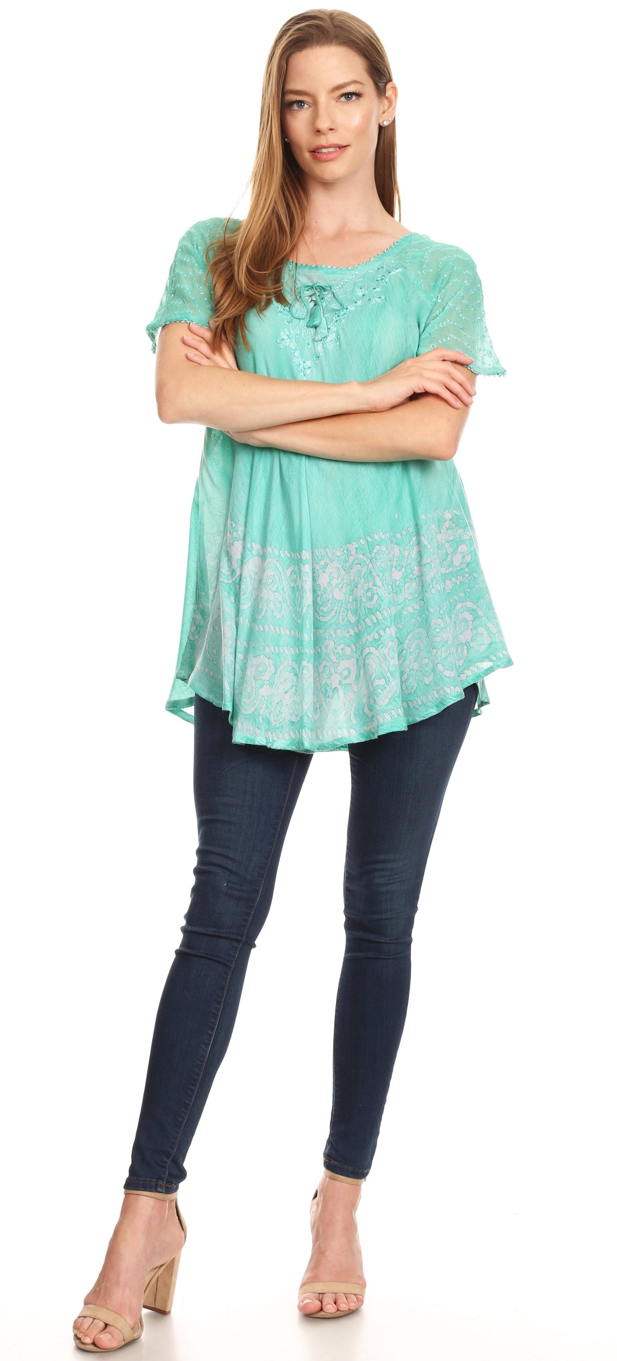Tie-Dye Batik Tunic Top