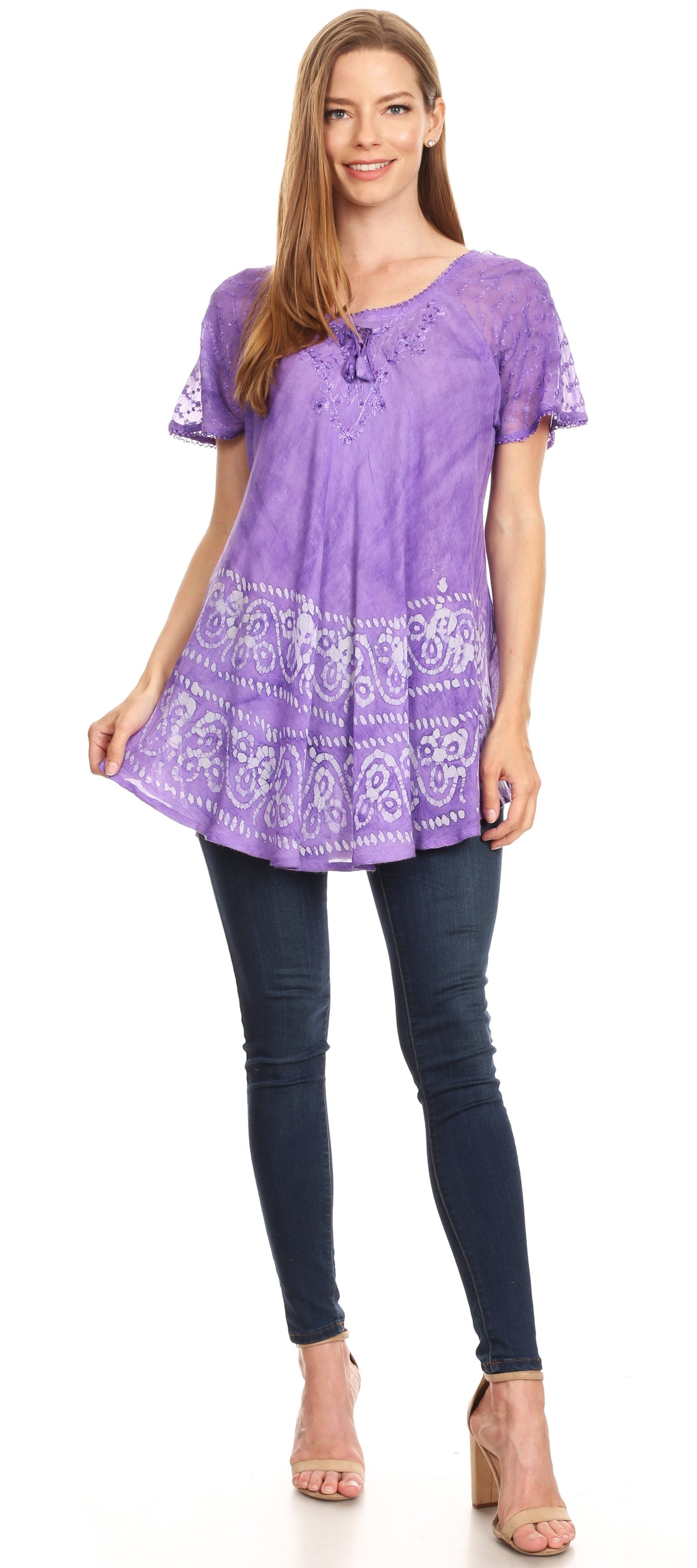 Tie-Dye Batik Tunic Top