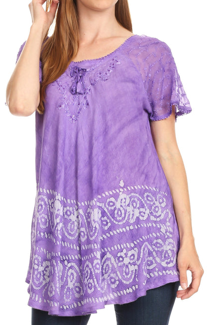 Tie-Dye Batik Tunic Top
