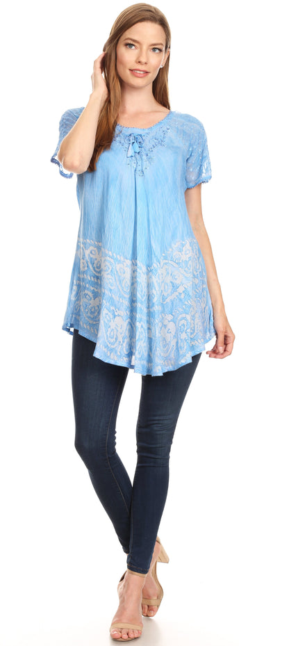 Tie-Dye Batik Tunic Top