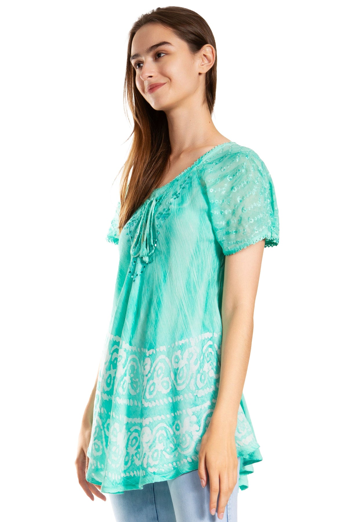 Tie-Dye Batik Tunic Top