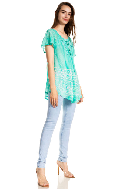 Tie-Dye Batik Tunic Top