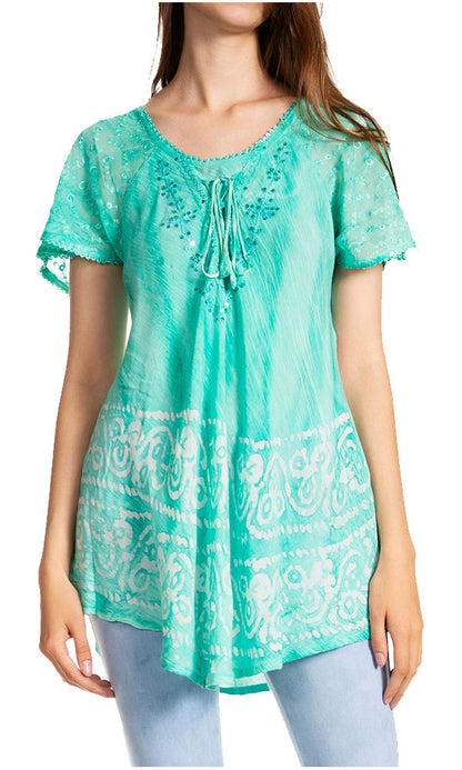Tie-Dye Batik Tunic Top