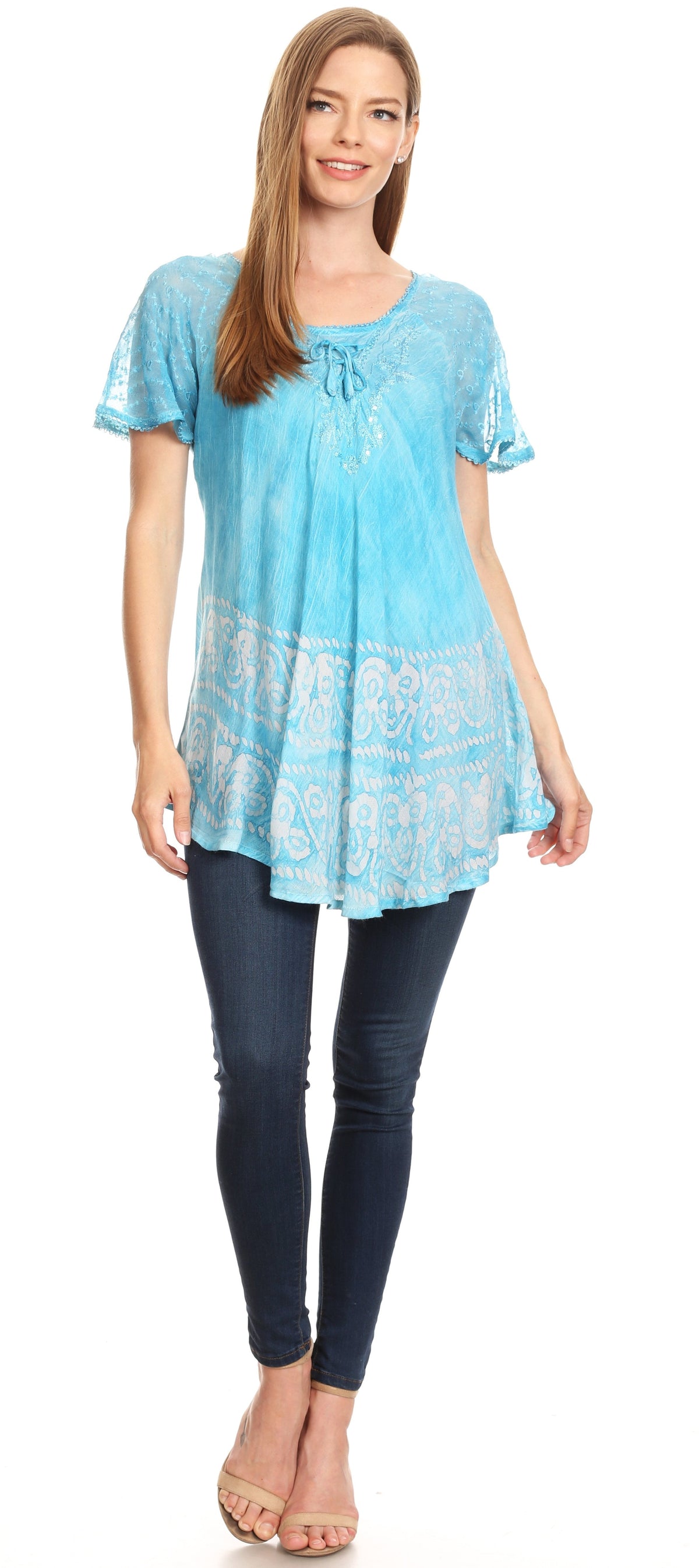 Tie-Dye Batik Tunic Top