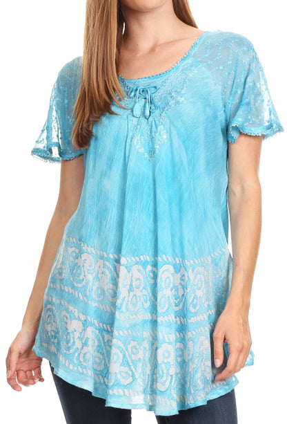 Tie-Dye Batik Tunic Top