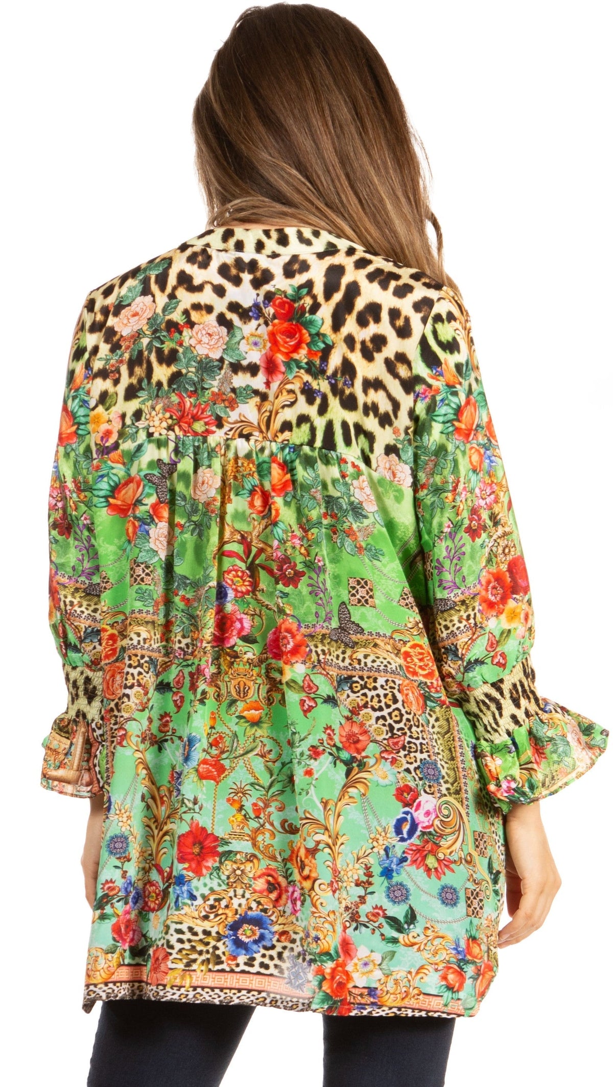 Floral Swing Tunic Blouse