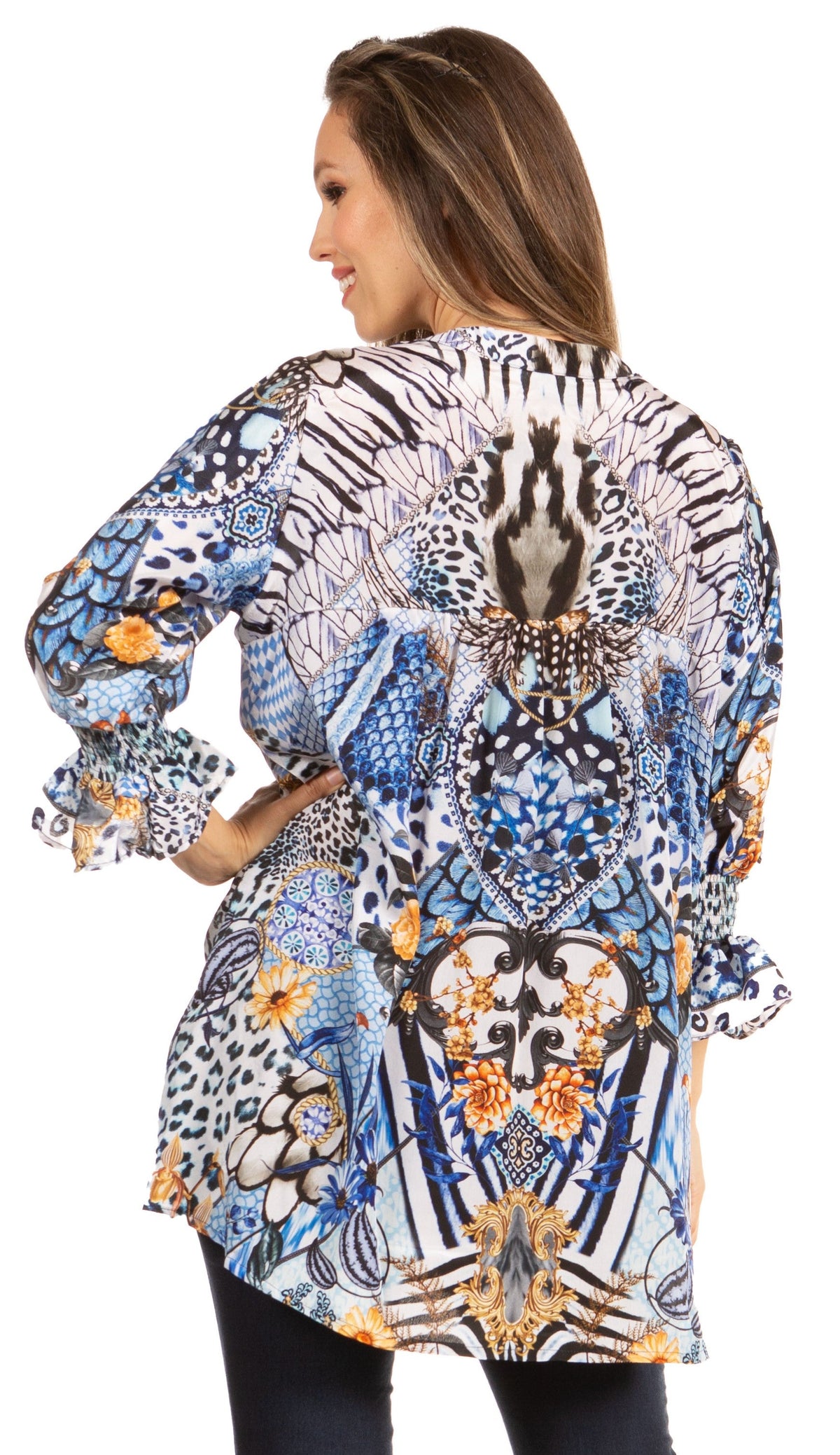Floral Swing Tunic Blouse