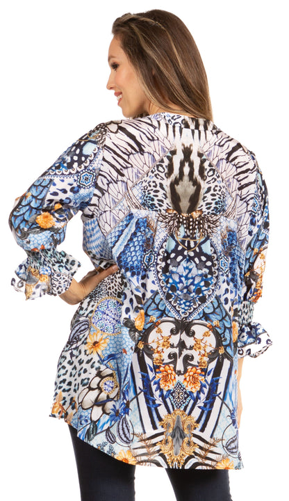 Floral Swing Tunic Blouse