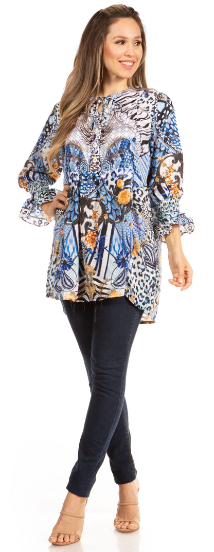 Floral Swing Tunic Blouse